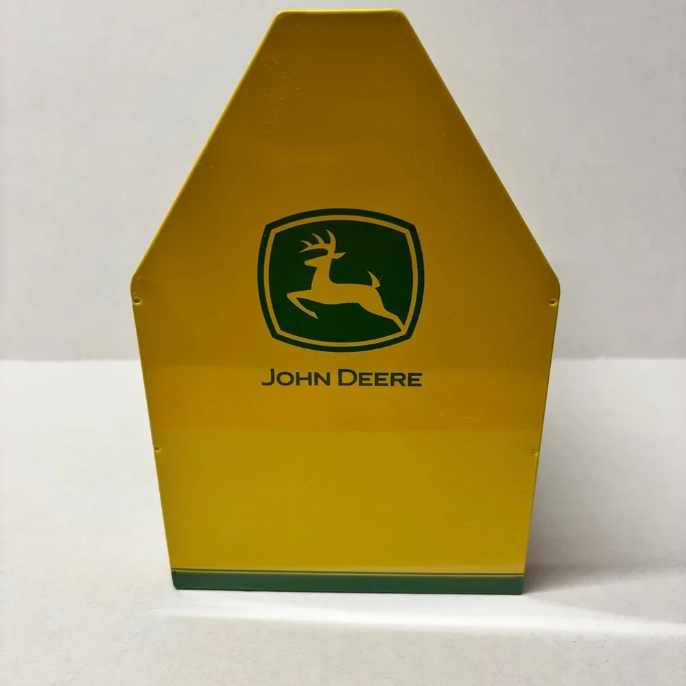 New John Deere Utensil Caddy Salt and Pepper Shaker Set Green Yellow Metal‎